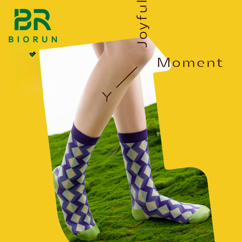 Geometric & Colorful Cotton Socks ｜ Bold self-expression through patterns.