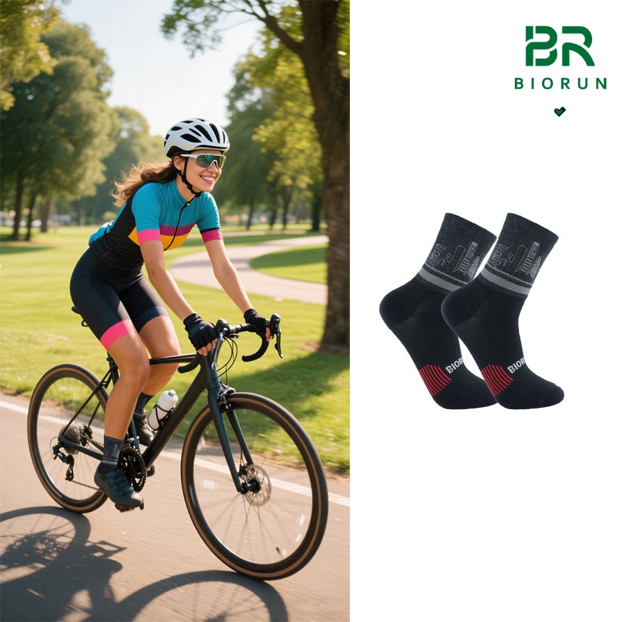 Cycling Socks | Reflective, Moisture-Wicking, Arch Support – Biorun Socks Factory